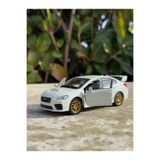 scntoys Subaru İmpreza Koleksiyon Metal Araba 12cm Lüks Araba Beyaz Oyuncak Araba Model Araba