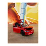 scntoys Tesla Model X Diecast Model Araba Kırmızı 12CM Açılan Kapılar Tesla Elektrikli Model Araba