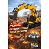 Scntoys Uzaktan Kumandalı Full Fonksiyon Şarjlı Işıklı Kepçe 360 Derece Dönen Kepçe 9 Kanallı Dev Boy