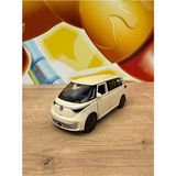 Scntoys Welly Volkswagen Id.buzz Krem Diecast Metal Araba Oyuncak Volkswagen Minibüs Transporter Araba - 13 cm