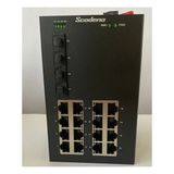 Scodeno Scodone 16 Port Bakır 16*10/100/1000 4*10G Port Fiber Girişli 20 Port Endüstriyel Yönetilebilir Poe Switch