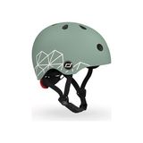 Scoot and Ride Lifestyle Bebek Kaskı XXS-S Yeşil Çizgili 1-3 Yaş Çocuklar İçin Güvenli