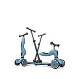 Scoot And Ride Push And Go Steel Ebeveyn Kontrollü 3 Tekerlekli 1-5 Yaş Çocuk Scooter - Gri