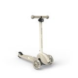 Scoot & Ride Highwaykick 3S çocuk scooter'ı, 3 yaşından itibaren, yüksekliği ayarlanabilir, 2 kademeli direksiyon, LED tekerlekler, katlanabilir scooter, çocuklar için, 96 – 130 cm (ash)