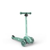 Scoot & Ride Highwaykick 3S çocuk scooter'ı, 3 yaşından itibaren, yüksekliği ayarlanabilir, 2 kademeli direksiyon, LED tekerlekler, katlanabilir scooter, çocuklar için, 96 – 130 cm (orman)