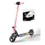 Scooter Çocuk Elektrikli - 130W, LED Işıklı, Amortisörlü -DİZLİK VE DİRSEKLİK HEDİYELİ-