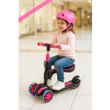 Scooter CooolWheel Oturaklı 3 Tekerlekli | LED Işıklı, Katlanabilir Combo Scooter, 3-7 Yaş