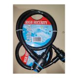 Scooter Motorsiklet Halat Kilit 15 mm 100 cm siyah