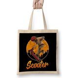 Scooter Obsessed Scootering Lover Bez Çanta Uzun Saplı - Açık Bej - 40 X 40