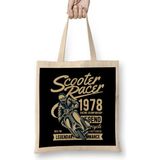 Scooter Racer 1978 Bez Çanta Uzun Saplı - Açık Bej - 40 X 40