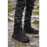 Scooter Siyah Nubuk Su Geçirmez Kaymaz Taban Unisex Outdoor Trekking Bot G2041