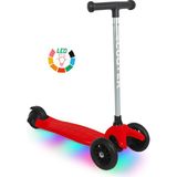 Scootix Pilli Işıklı 3 Tekerlekli Çocuk Scooter - Kırmızı