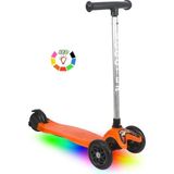 Scootix Pilli Işıklı 3 Tekerlekli Çocuk Scooter - Turuncu