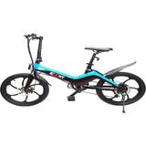 Scoowy 20" Katlanır Elektrikli Bisiklet 15 inç Jant 10 Vites Mavi Renkli Tasarım