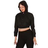 Scorp Alice Crop Kapüşonlu Kadın Sweatshirt Siyah S