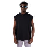 Scorp Bounce Erkek Kapüşonlu Kolsuz Sweatshirt Siyah L