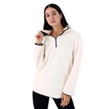 Scorp Cheer Casual Kadın Peluş Mont Ekru XS