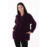 Scorp Cheer Casual Kadın Peluş Sweatshirt Mor