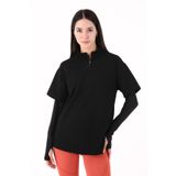 Scorp Chill Kadın Spor Sweatshirt Tshirt Siyah XS