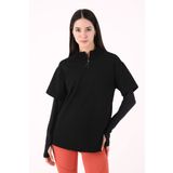 Scorp Chill Kadın Spor Sweatshirt Tshirt Siyah