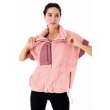 Scorp Flame Kadın Peluş Yelek Pembe M