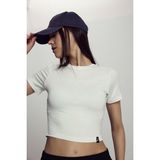 Scorp Lyra Kadın Crop Bambu Tişört Beyaz - 2XL - Çok Renkli