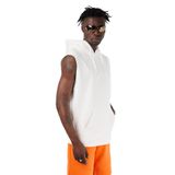 Scorp Rebel Erkek Kapüşonlu Kolsuz Sweatshirt Hoodie Beyaz XXL