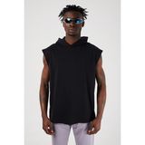 Scorp Scorp Bounce Erkek Kapüşonlu Kolsuz Sweatshirt Siyah