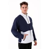 Scorp Spark Tam Fermuarlı Erkek Sweatshirt Lacivert XL