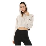 Scorp Storm Crop Kapüşonlu Kadın Sweatshirt Bej