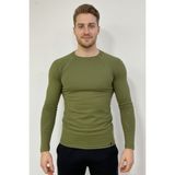 Scorp Thermo-Fit Erkek Termal Içlik Alt Kayak Içliği Bisiklet Yaka Askeri Haki Yeşil