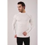 Scorp Thermo-Fit Erkek Termal Içlik Üst Kayak İçin Ekru Beyaz Gri Nefes Alabilen Kumaş - 2XL