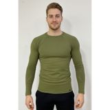Scorp Thermo-Fit Erkek Termal İçlik Üst Kayak İçliği Bisiklet Yaka Askeri Haki Yeşil