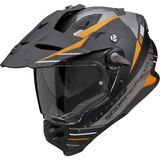 Scorpion ADF-9000 Air Feat Kapalı Motosiklet Kaskı Mat Siyah / Gümüş / Oranj - XL