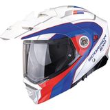 Scorpion Adx-2 Kamps Adv Motosiklet Kaskı Beyaz Kırmızı Mavi - Beyaz - Kırmızı - Mavi