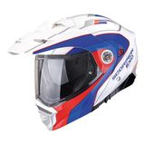 Scorpion ADX-2 Kamps Adv Motosiklet Kaskı Beyaz Kırmızı Mavi