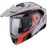 Scorpion Adx-2 Kamps Adv Motosiklet Kaskı Gri Kırmızı - XL - Gri - Kırmızı