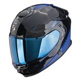 Scorpion Apex EXO-GT SP Carbon Matrix Air Asphalt Kapalı Motosiklet Kaskı Siyah Mavi