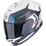 Scorpion Apex Exo-Gt Sp Carbon Matrix Air Flex Kapalı Motosiklet Kaskı Beyaz Siyah Mavi - XL - Beyaz - Siyah - Mavi