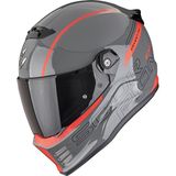 Scorpion Covert Fx Danko Kapalı Motosiklet Kaskı Gri Kırmızı - Gri - Kırmızı