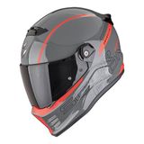 Scorpion Covert FX Danko Kapalı Motosiklet Kaskı Gri Kırmızı