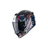 Scorpion Covert FX Skullz Kapalı Motosiklet Kaskı Siyah Gri Kırmızı