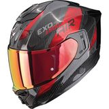 Scorpion EXO-1500 Carbon Air Platted Kapalı Motosiklet Kaskı Siyah Kırmızı - Siyah - Kırmızı