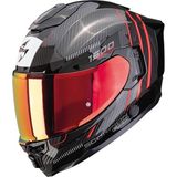 Scorpion EXO-1500 Carbon Air Zity Kapalı Motosiklet Kaskı Siyah Kırmızı - Siyah - Kırmızı