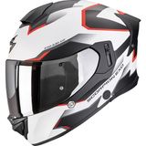 Scorpion EXO-530 Air Clip Kapalı Motosiklet Kaskı Mat Beyaz Siyah Kırmızı - Mat Beyaz - Siyah - Kırmızı