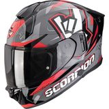 Scorpion EXO-530 Air Rok Kapalı Motosiklet Kaskı Gri Siyah Kırmızı - XL - Gri - Siyah - Kırmızı