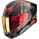 Scorpion EXO-530 Air Theras Kapalı Motosiklet Kaskı Metalik Siyah Kırmızı - Metalik Siyah - Kırmızı - XL