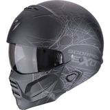 Scorpion Exo Combat 2 Spider Web Modüler Motosiklet Kaskı Mat Siyah Gümüş - Mat Siyah - Gümüş