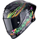 Scorpion EXO R1 Evo II Air Savage Spor Motosiklet Kaskı Siyah Yeşil Turuncu