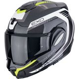Scorpion Exo-Tech Evo Carbon Cosy Çene Açılabilir Motosiklet Kaskı Siyah Sarı - Siyah - Sarı